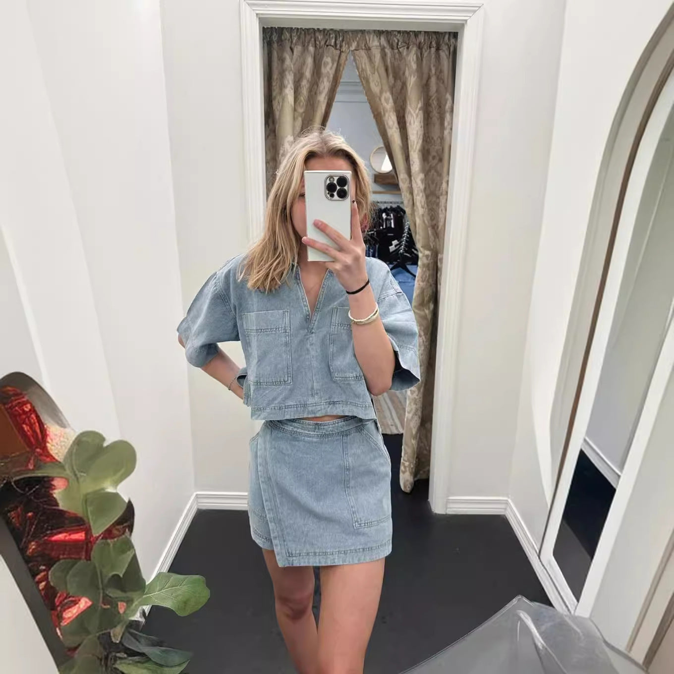 LeLieu™ | Tweedelige Leanne jeanslook set