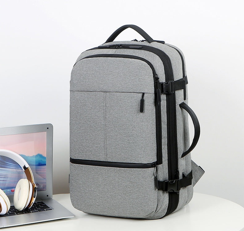 Stevige multifunctionele laptoptas / schooltas - laptop tot 15,6 inch - water afstotend, meerdere vakken - met usb aansluiting