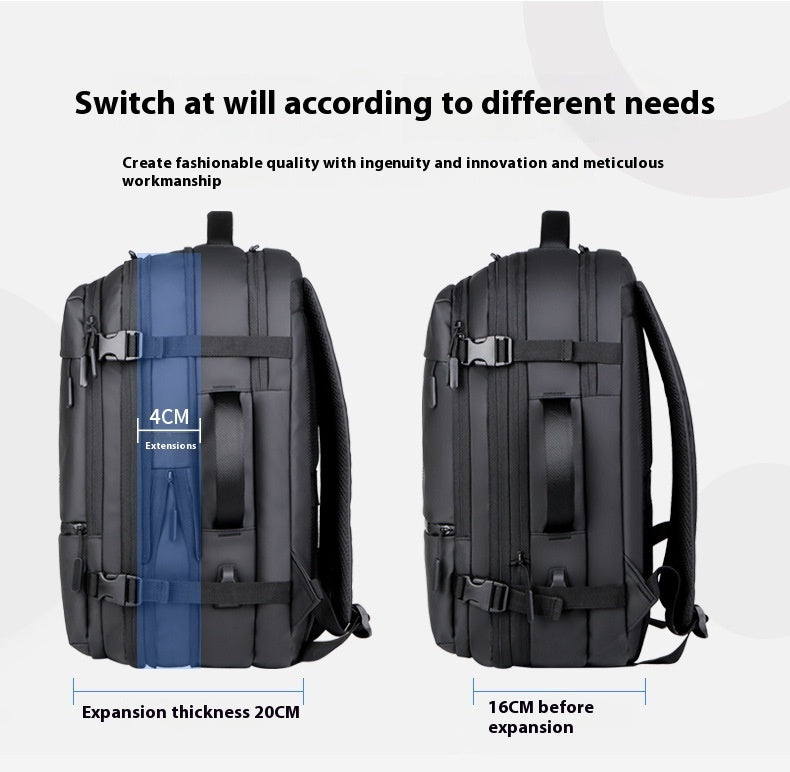 Stevige multifunctionele laptoptas / schooltas - laptop tot 15,6 inch - water afstotend, meerdere vakken - met usb aansluiting