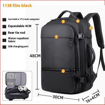 Stevige multifunctionele laptoptas / schooltas - laptop tot 15,6 inch - water afstotend, meerdere vakken - met usb aansluiting