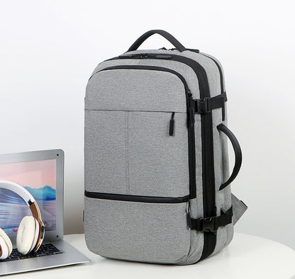 Stevige multifunctionele laptoptas / schooltas - laptop tot 15,6 inch - water afstotend, meerdere vakken - met usb aansluiting